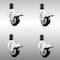 Service Caster 3 Inch 316SS Black Poly Swivel 1-5/8 Inch Expanding Stem Caster Set Lock Brake SCC-SS316TTLEX20S314-PPUB-BLK-158-4 - alternate 4